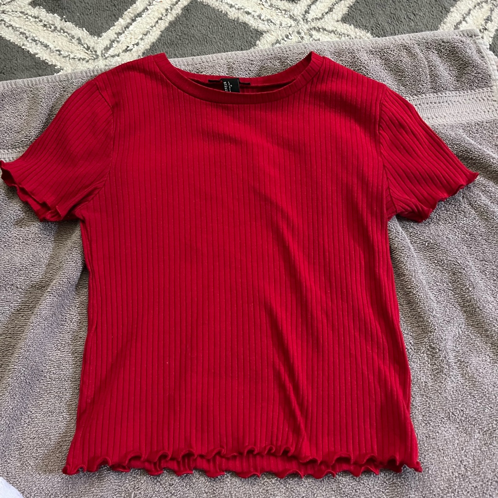 Red Ruffle Tee